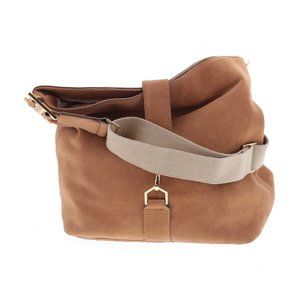 India Hicks Edwina Hobo Handbag, New, Saddle Suede
